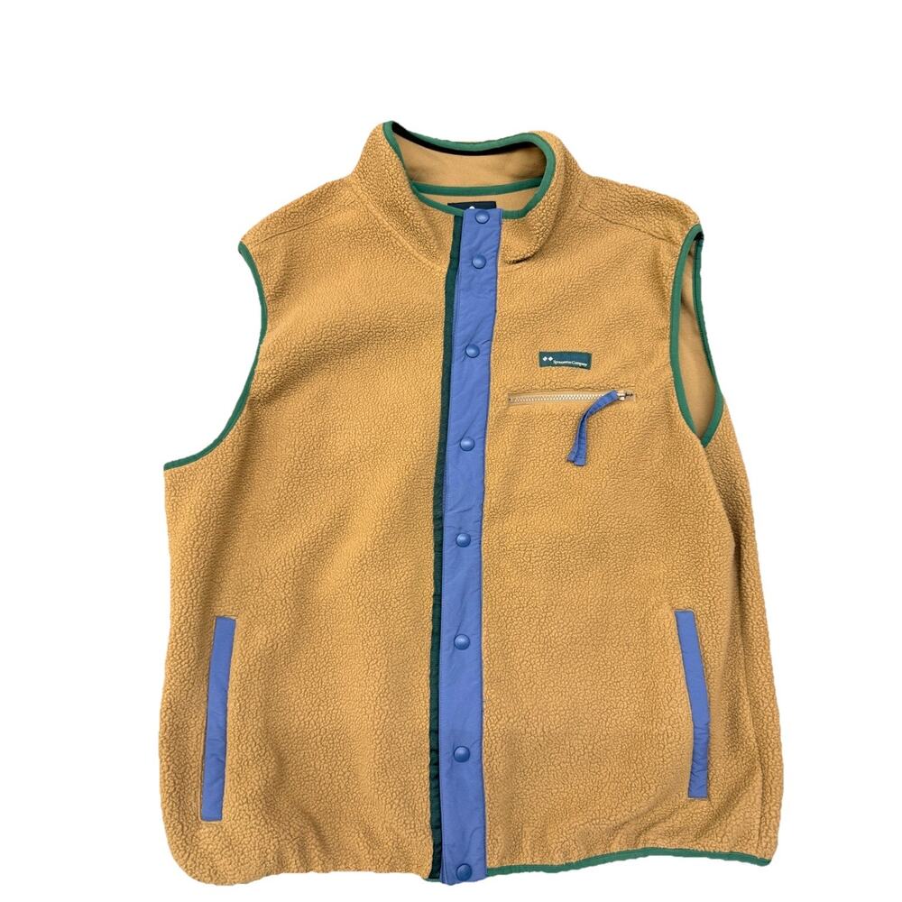 Columbia Helvetia Vest Men's Fleece Sherpa Jacket Snap Buttons Size L